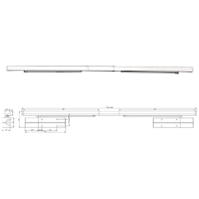 Guía Deslizante Doble Cierrapuertas Blanco DC500/DC700----G464 TESA