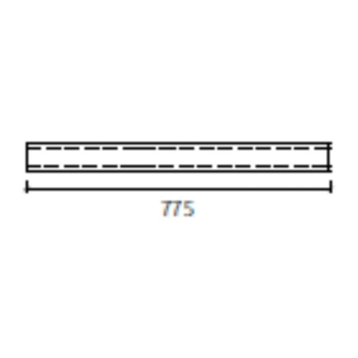 Barra Horizontal Antiopanico Global 775mm BARHGL900B Titanio TESA