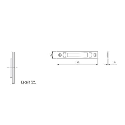 Cerradero Superior / Inferior Cerradura 7851 ISEO