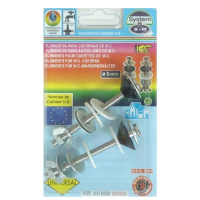 Tornillo Inodoro Cisterna Baja (2 uds) S&M