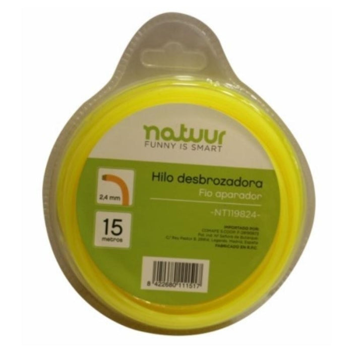 Hilo Desbrozador Cuadrado Nylon 2,4MM 15MT NATUUR