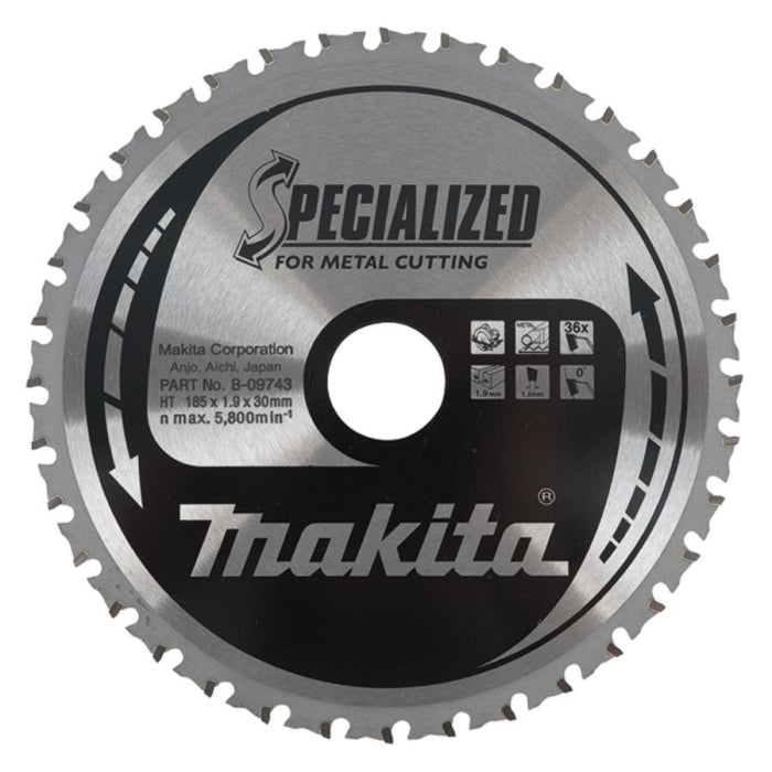 Disco para Metal Duro HM 185/30/36D Cermet B-33417 MAKITA
