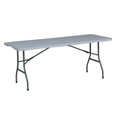 Mesa plegable de resina 180 x 70 x 73 cm – Ideal para jardín, eventos y camping