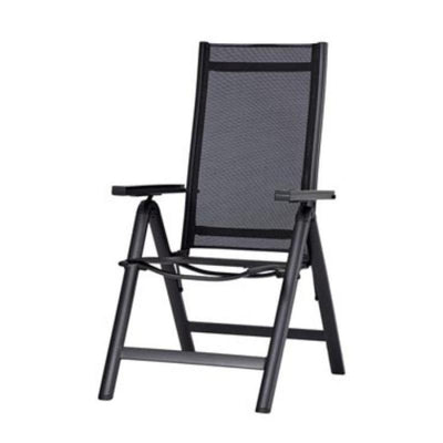 Sillon Posiciones Aluminio Textil Negro