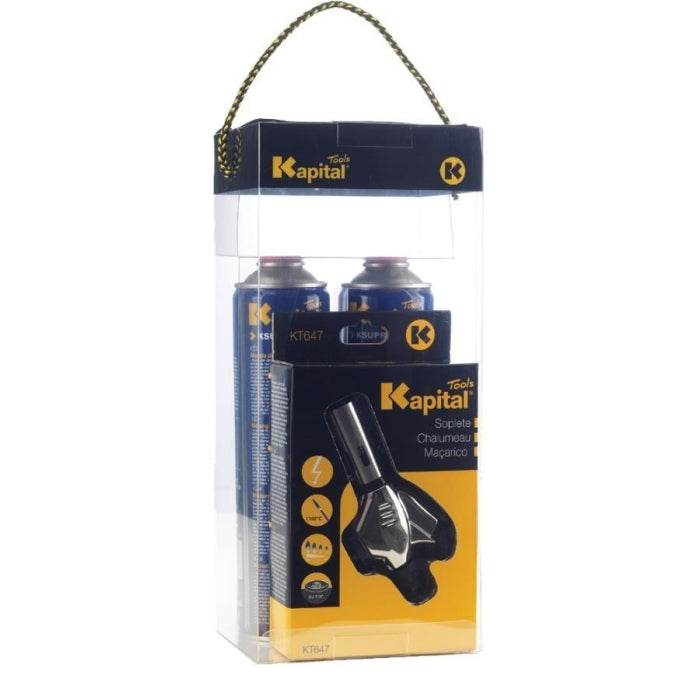 Kit Soldadura Blanda Soplete K647 + 2 Botellas KSUPRAGAS330 KAPITAL