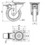 Rueda Poliamix / Poliuretano 125mm 200Kg  ALEX 2-2369