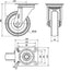 Rueda Poliamix / Poliuretano 150mm 250Kg  ALEX 2-2358