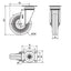 Rueda Goma Gris 100mm 70Kg  ALEX 3-0004