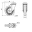 Rueda Goma Gris 100mm 70Kg  ALEX 3-0008