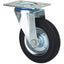 Rueda Goma Negra 125mm 140Kg  ALEX 2-0227