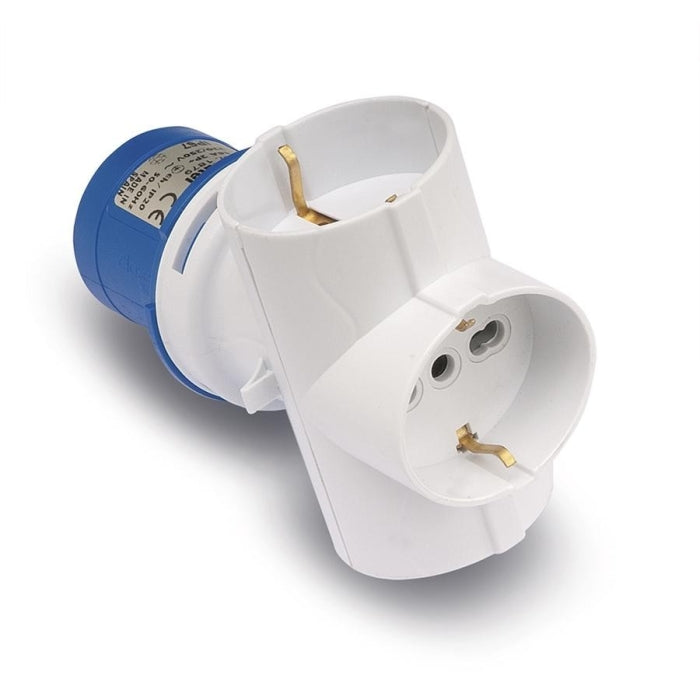 Adaptador 2P 3 Tomas 16A 250V CETAC Azul FAMATEL