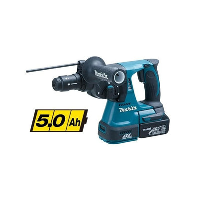Makita Dhr243Rtj Martillo Ligero 24Mm Bl 18V Litio 5,0Ah  2 Bat. Makpac