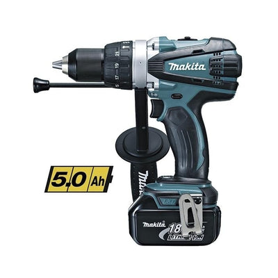 Makita DHP458RTJ Taladro Combinado 18V 91Nm Litio  5,0Ah Makpac 2 Bat.