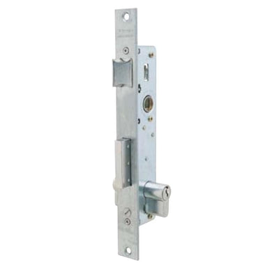 Cerradura puerta metálica 2210 Entrada 25mm Inox Resbalón+Paletón (no incluye cilindro) TESA 421038SSI