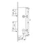 Cerradura puerta metálica 2210 Entrada 25mm Inox Resbalón+Paletón (no incluye cilindro) TESA 421038SSI