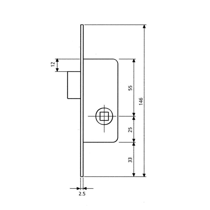 Cerradura 221528AI Solo Resbalón TESA ASSA ABLOY