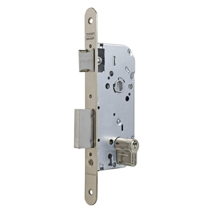 Cerradura para Embutir Puertas Madera Niquel 130-50 RHN TESA
