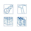 Juego Brocas Pared PRO 1486 IZAR 5 uds.