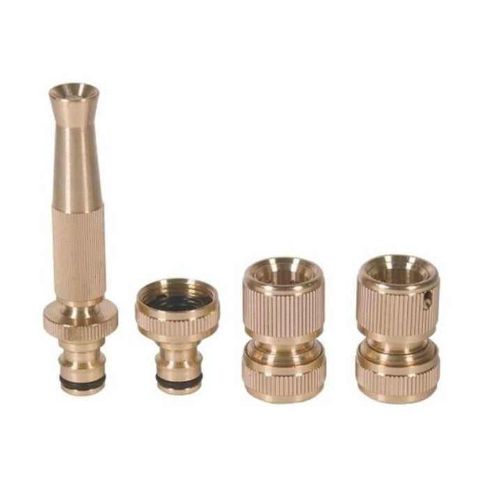Kit Riego Latón, Incluye: Lanza + Adaptador + 2 Conectores