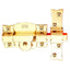 CERROJO FAC 301 R 120 DORADO