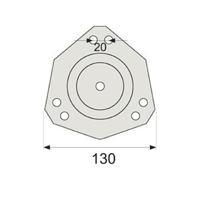 MICEL/PATA MESA 710x60mm NIQUEL SATINADO