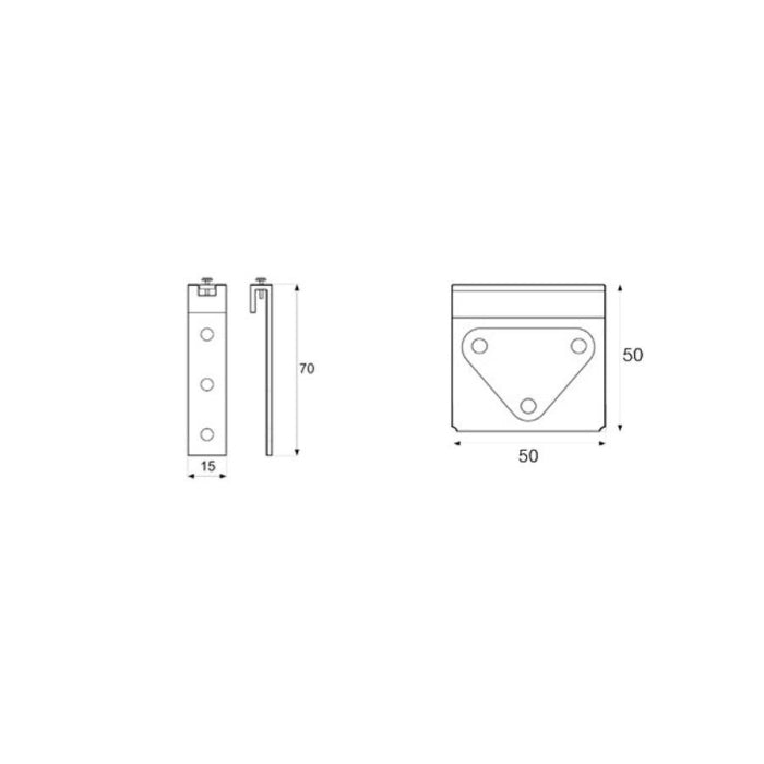 Soporte Colgador de Mueble Juego Gancho + Placa Colgar Cincado