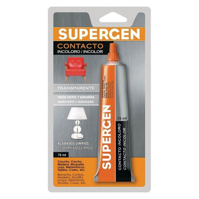 Supergen Adhesivo Contacto Incoloro Tubo 75ml. TESA TAPE