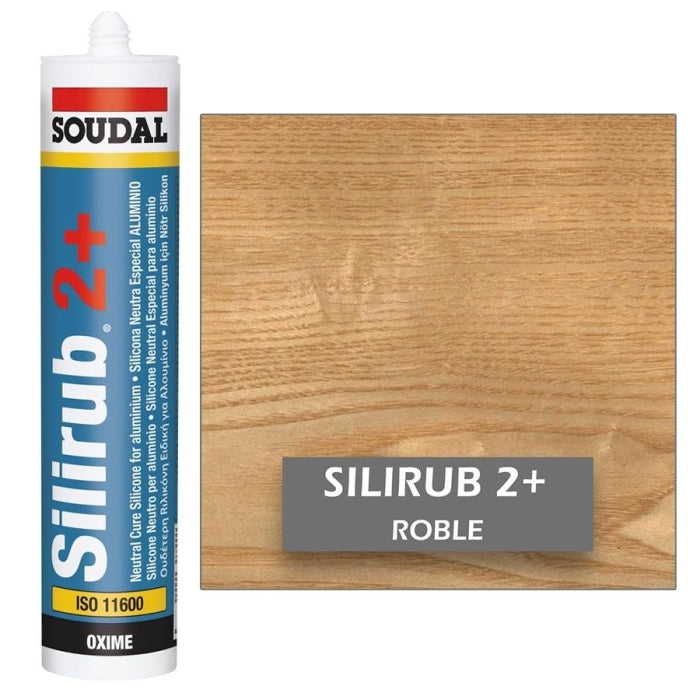 Silicona Neutra de Color ROBLE Silirub 2+ SOUDAL