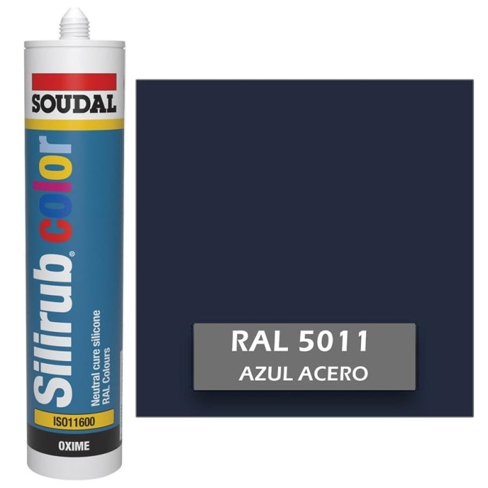 Silicona de Color Azul Acero RAL 5011 Neutra SOUDAL