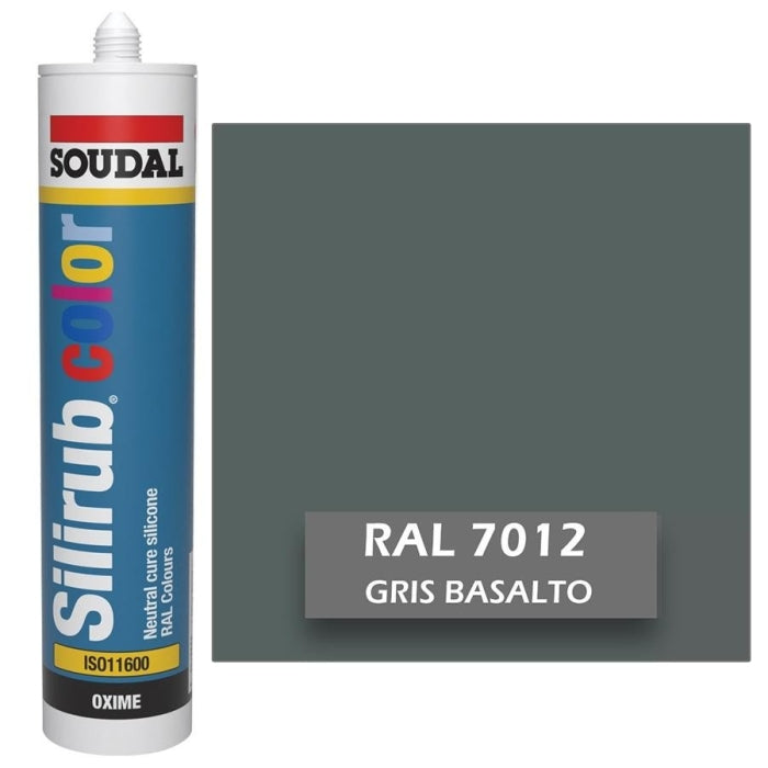 Silicona de Color Gris Basalto RAL 7012 Neutra SOUDAL