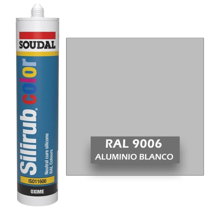 Silicona de Color Aluminio Blanco RAL 9006 Neutra SOUDAL