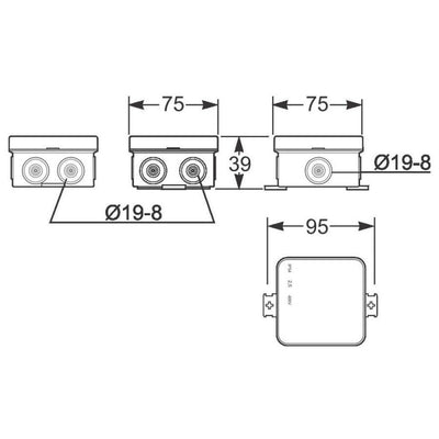 Caja Estanca Mini  75X75 IP55 FAMATEL