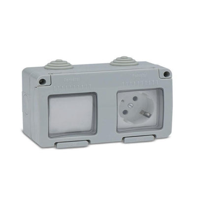 Conmutador + Base TT Estanco 16A 250V IP55 FAMATEL
