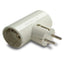 Adaptador Doble TT lateral 16A/250V  Portacontactos en Cerámica Reforzado