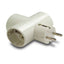 Adaptador Triple TT Lateral 16A/250V