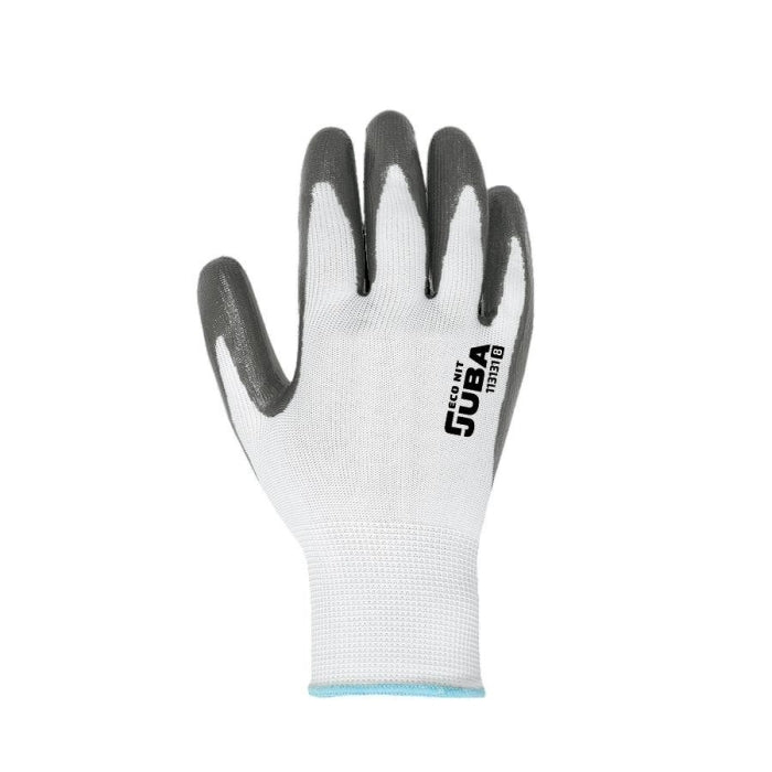 Guante de Nitrilo ECO-NIT Gris Blanco T9/L 113131 JUBA