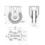 Rueda Fija Goma Gris 125mm 225kg 2-3767 ALEX