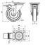 Rueda Goma Gris Freno 125mm 225Kg 2-3768 ALEX