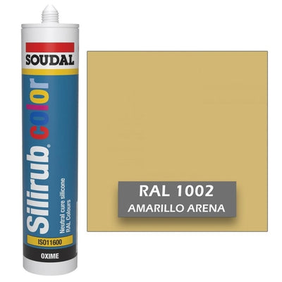 Silicona de Color Amarillo Arena RAL 1002 Neutra SOUDAL