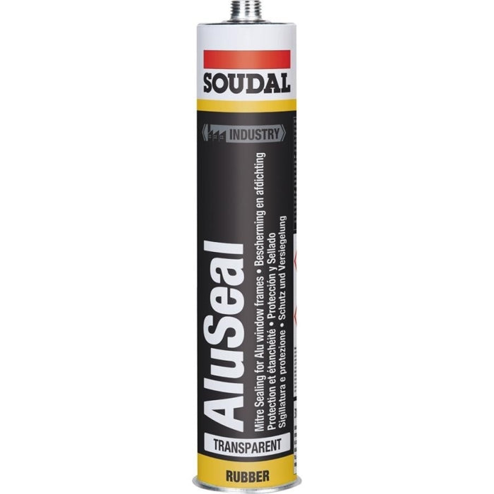 Sellador ALUSEAL a Base de Caucho para Cortes a Inglete SOUDAL 310ml