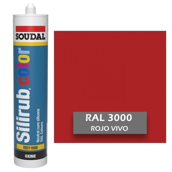 Silicona de Color Rojo Vivo RAL 3000 Neutra SOUDAL