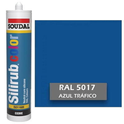 Silicona de Color Azul Tráfico RAL 5017 Neutra SOUDAL