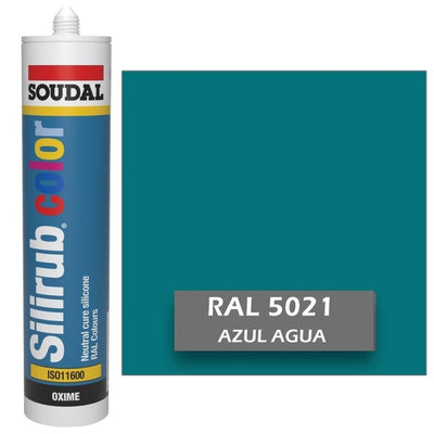 Silicona de Color Azul Agua RAL 5021 Neutra SOUDAL