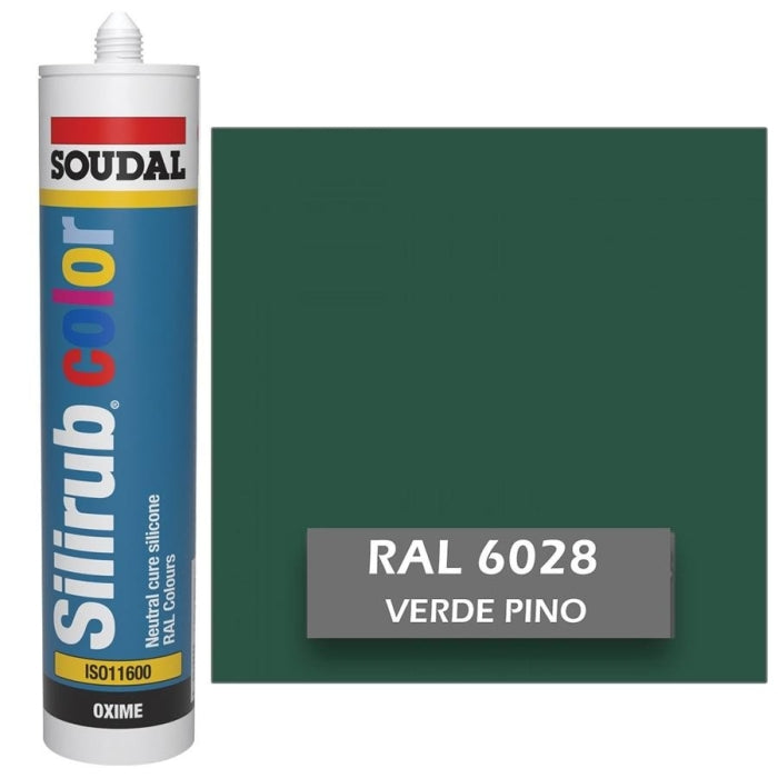 Silicona de Color Verde Pino RAL 6028 Neutra SOUDAL
