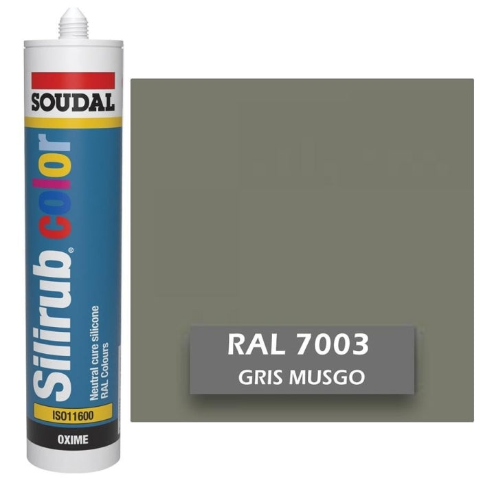 Silicona de Color Gris Musgo RAL 7003 Neutra SOUDAL
