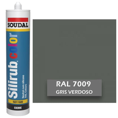 Silicona de Color Gris Verdoso RAL 7009 Neutra SOUDAL