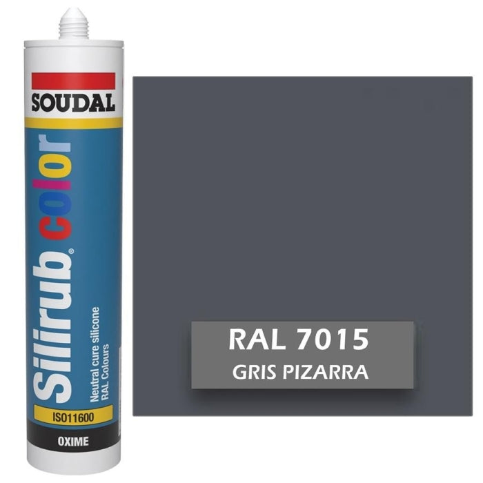 Silicona de Color Gris Pizarra RAL 7015 Neutra SOUDAL