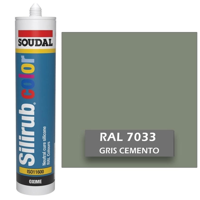 Silicona de Color Gris Cemento RAL 7033 Neutra SOUDAL
