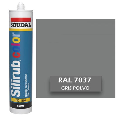 Silicona de Color Gris Polvo RAL 7037 Neutra SOUDAL