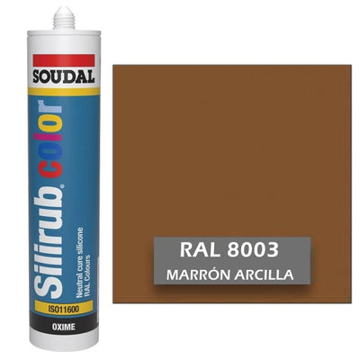Silicona de Color Marrón Arcilla RAL 8003 Neutra SOUDAL